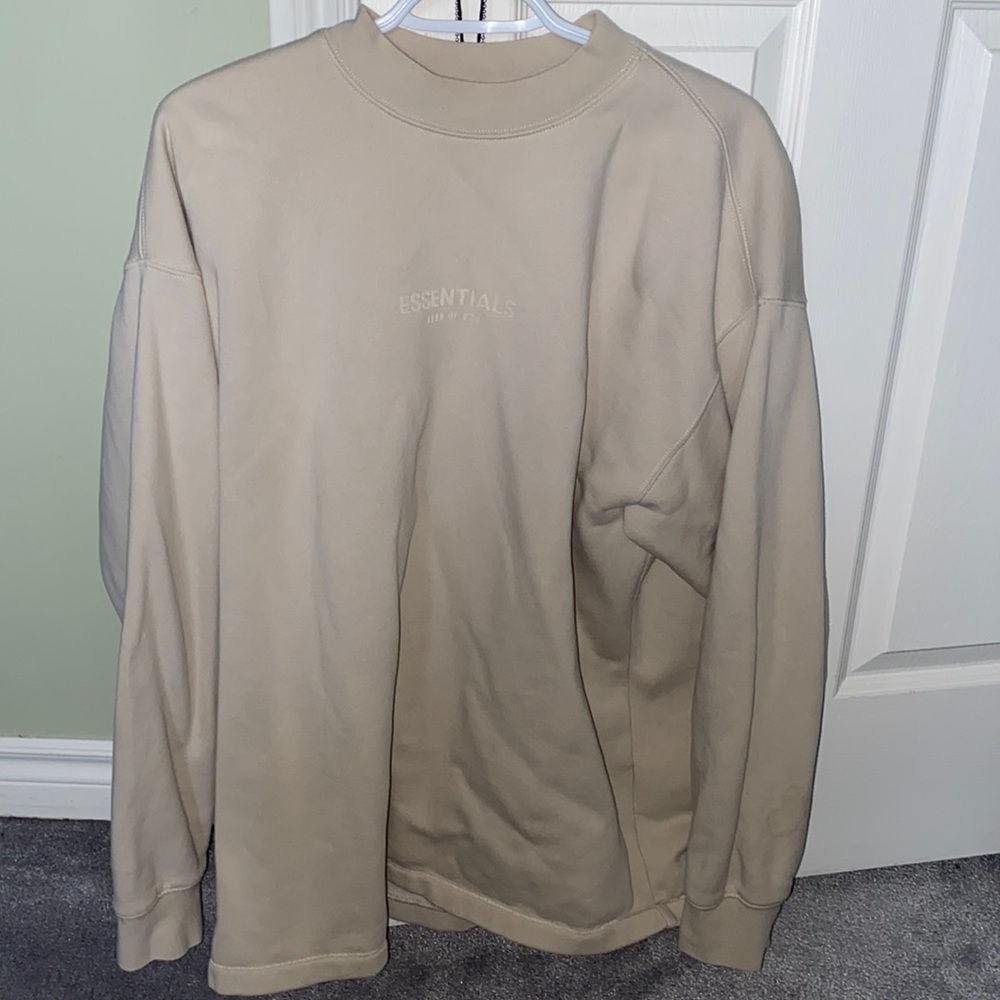 Essentials fear of god hoodie cream